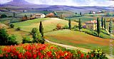 Panorama Canvas Paintings - Tuscany panorama